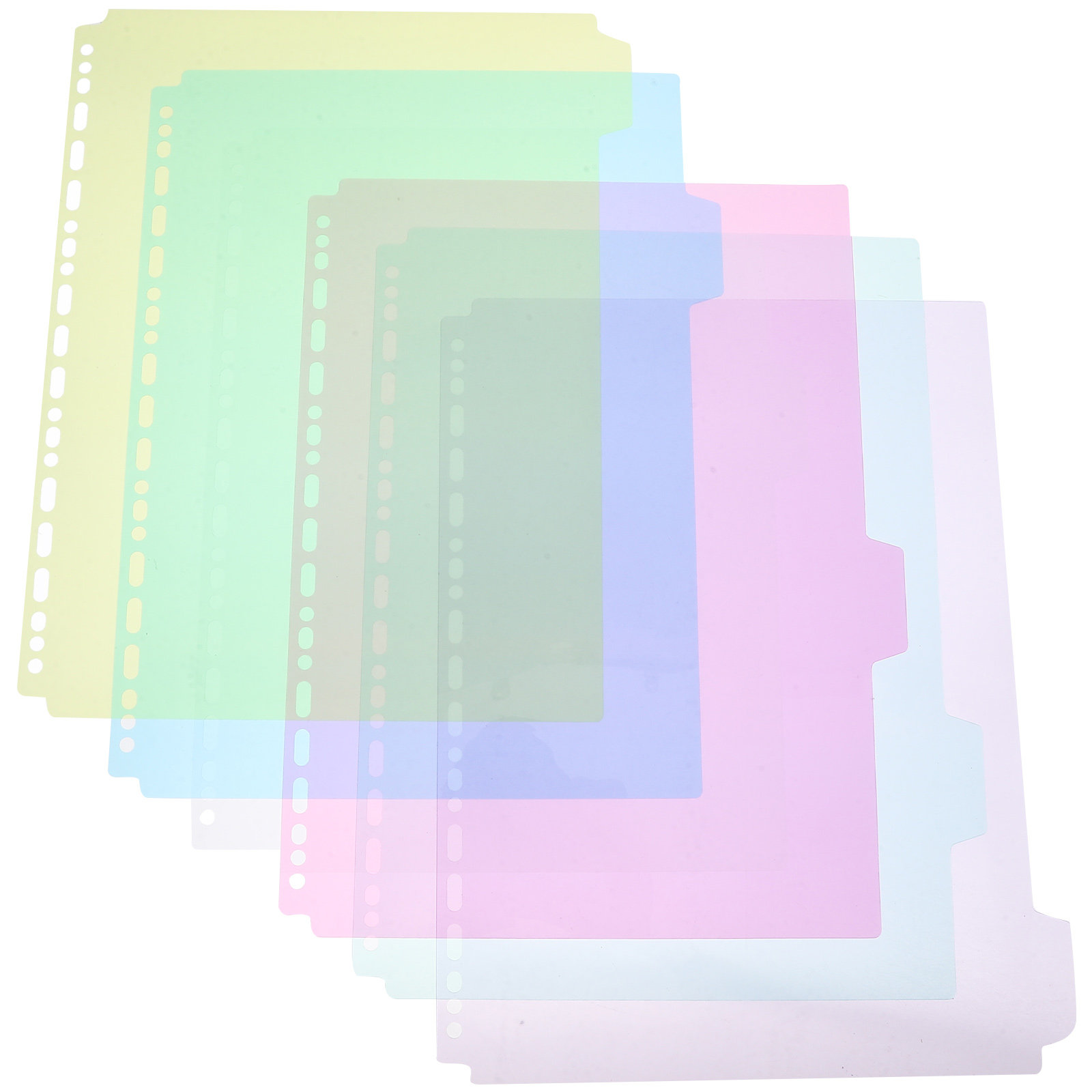 Index Tab Divider - 6 Divisores de Plástico con Pestañas